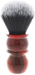 Yaqi Red Marble Handle Tuxedo Synthetic Shaving Brush