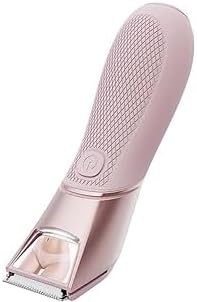 Rechargeable Bikini Trimmer for Women: Pubic Hair Razor with Mirror & LED Light - IPX7 Waterproof Electric Shaver, Travel Lock & Ceramic Blades for Legs Underarm - Eggplant Pink