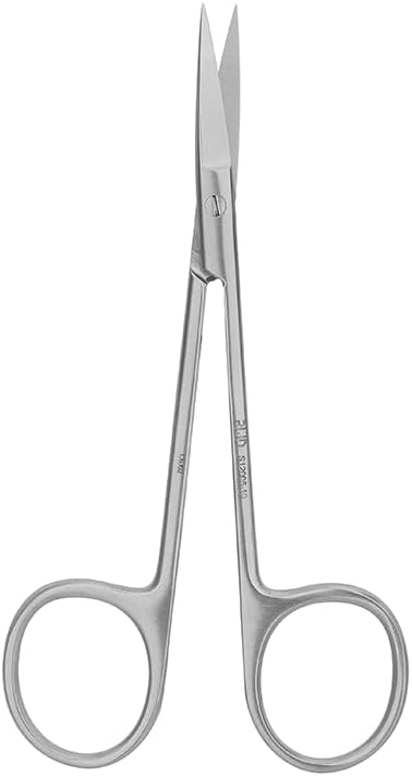 RWD IRIS-Fine Micro Scissors, 4.2 Inch Sharp Tip Straight Iris Medical Scissors, Martensitic Stainless Steel Surgical Scissor, Precision Cutting for Surgical, Dental & Lab, S12005-10