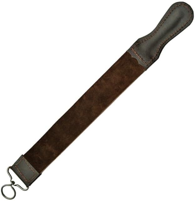 SZCO 20" Leather Strop for Straight Razor & Knife Sharpening – Dual-Sided Stropping Strap with Suede & Smooth Leather – Professional Honing Tool for Barber Razors, Hunting Knives & Woodworking Chisels