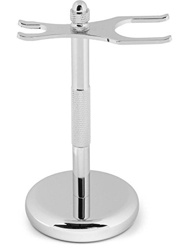 Shaving Brush and Safety Razor Stands by Shave Classic (Stainless Steel Chrome SST-11)