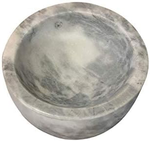 ShayVe Shaving Bowl for Shaving Soap & Cream — Marble Shave Bowl For Shaving Soap & Cream — Exquisite Heat Insulated Wet Shaving Kit Addition (Light Grey Marble)