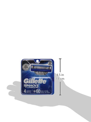 Gillette Mach3 Turbo Cartridges, 4 Count