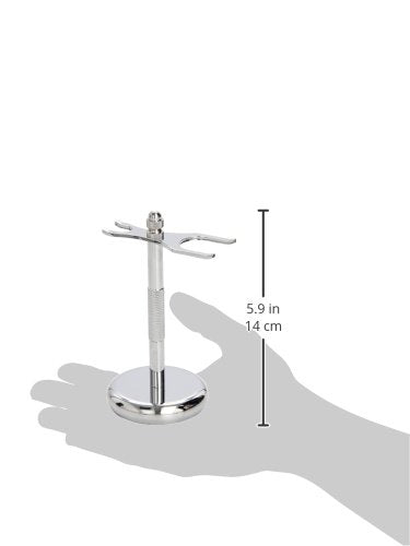 SimplyBeautiful Deluxe Razor and Brush Stand, Chrome