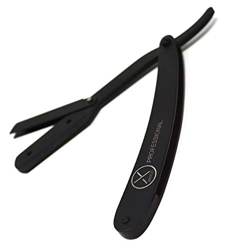 PRO 001 German Made Professional Black Straight Edge Razor - For Barbers, Salons, and Hair Enthusiasts
