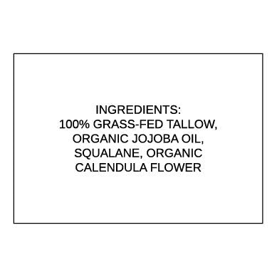 Shwally Tallow & Squalane Non-Comedogenic Face Balm - With Squalane & Calendula Flowers - Rich in Vitamin A, K, D & E - Creates Soft, Smooth Skin - 4 Oz (Organic Vanilla + Frankincense, 4 Oz)
