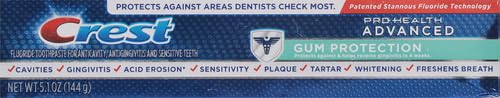 Crest Pro-Health Advanced Toothpaste | Gum Protection | 5.1 oz | Pack of 2
