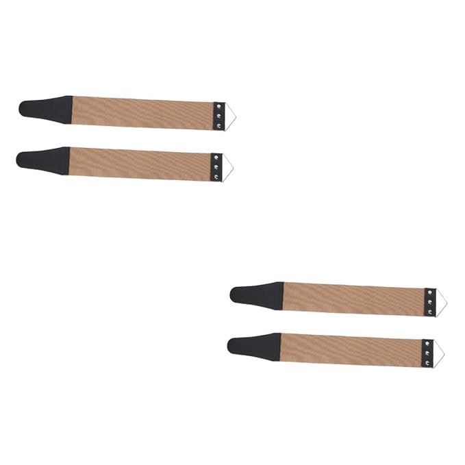 NOLITOY 2sets Simple Razor Strop Double-edge Razor Blade Sharpener Straight Sharpening Cloth Material 2pcs*2 Random Color