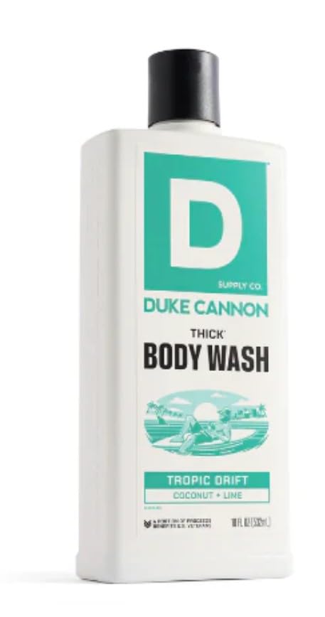 Duke Cannon THICK® Body Wash for Men – Tropic Drift, 18 oz – High-Viscosity, Moisturizing Shower Gel with Bold, Long-Lasting Scent