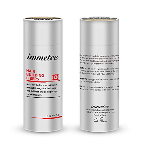 immetee Hair Building Fibres Powder, Hair Fibres for Women & Men, 28g