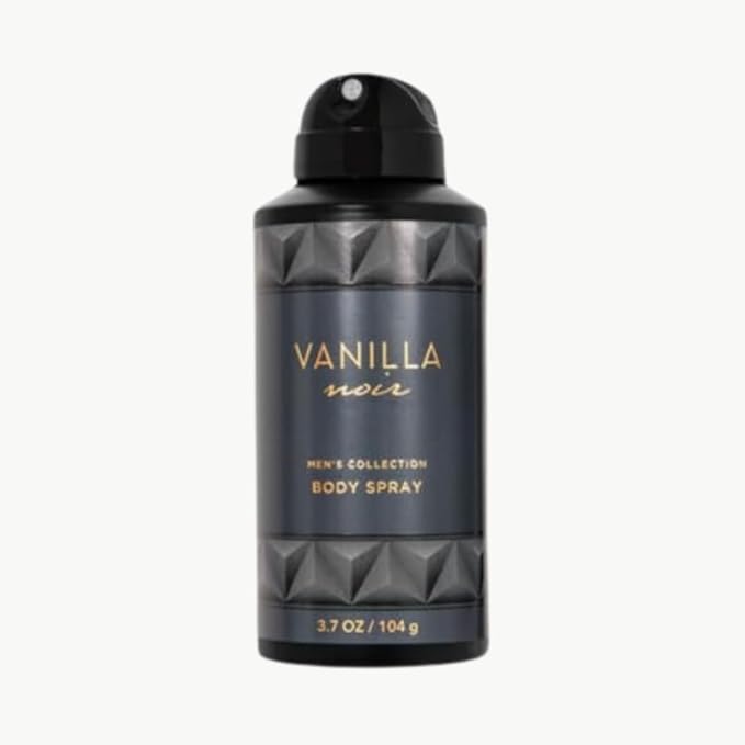 Bath & Body Vanilla Noir for Men deodorizing Body Spray, 3.7 fl. oz. / 118 mL (Packaging Style May Vary)