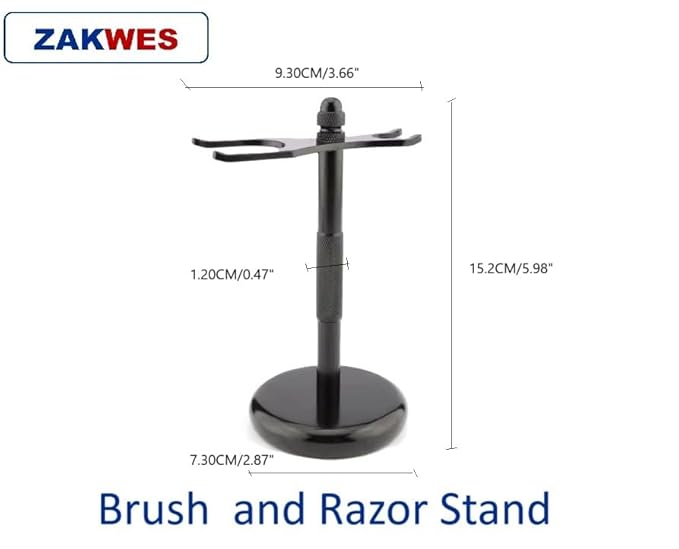 Men's Shaving & Grooming Set, Double Edge Safety Razor, Shaving Brush, Razor & Brush Stand,10 Blades, Shaving Bowl, Valentine Gift For Men, Gift for Fathers/Dads (Black).