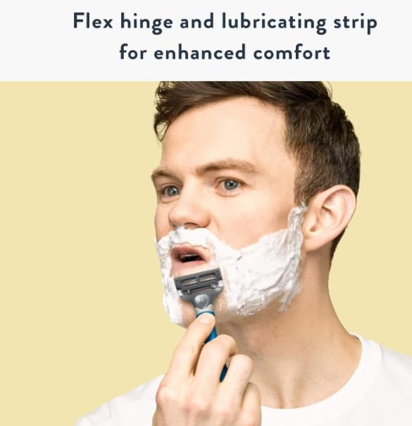Harry Razor Blade Refills, Sharper 5-Blade, Close and Comfortable Shave, 4 Count (Compatible)