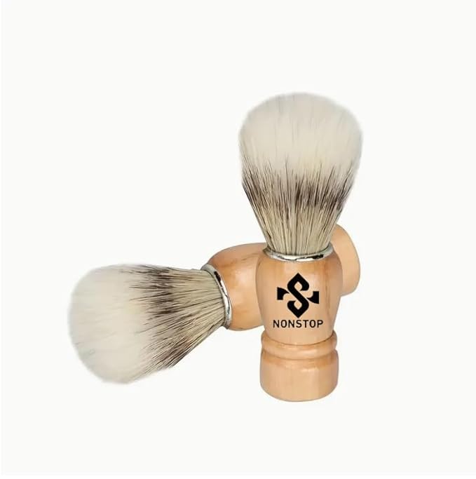 Mane Bristle Shaving Brush with Wooden Handle, Premium Hair Grooming Tool