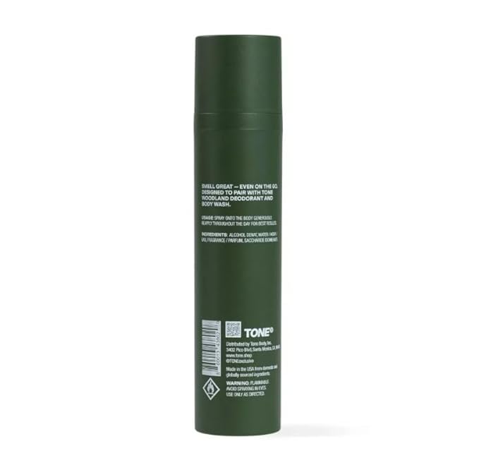 TONE On The Go Travel Size Cologne and Body Mist, 3.4 Fl oz, 100 Ml ~ (Woodland) ~ (1 Pack)