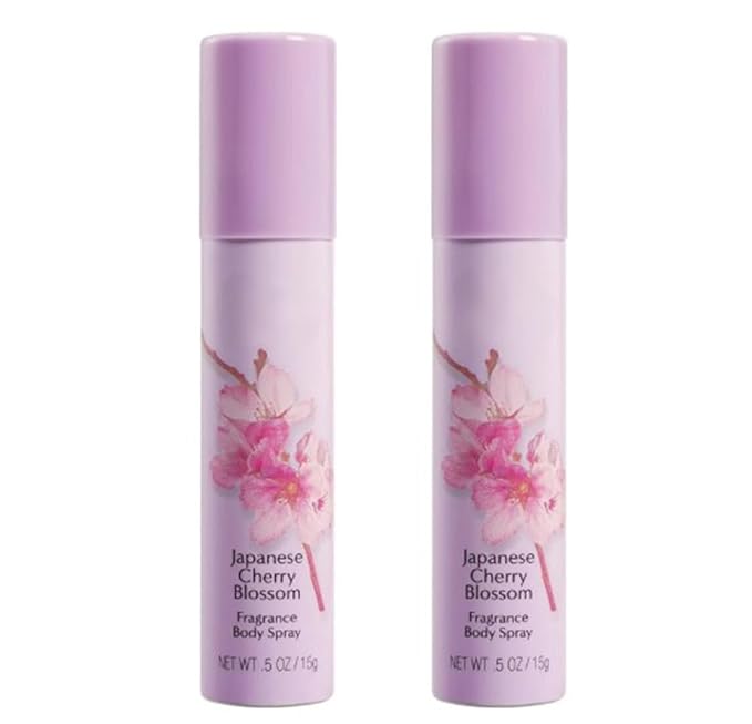 Body Spray of Signature Japanese - Cherry Blossom Unisex, 0.5 Fl Oz (Pack of 2) Long-Lasting