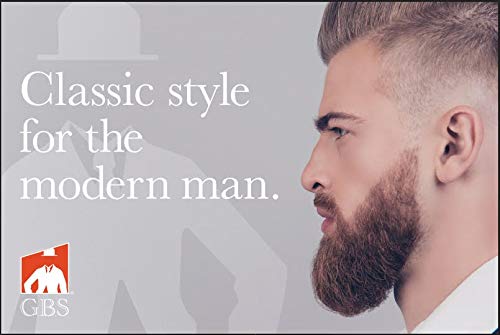 GBS Classic Straight Edge Razor Barber Shavette + Brush and Razor Stand - Ivory Horn Handle - Gold Accents + 10 Blades Men's Manual Shaver Excellent Locking Safety Mechanism
