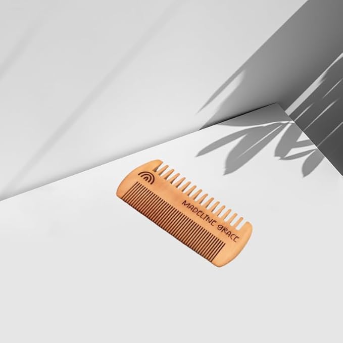Personalized Engraved Name Beard Comb, Customized Carved Text/Icon Peach Wood Comb, Personalized Gifts for Men's Hair, Beard