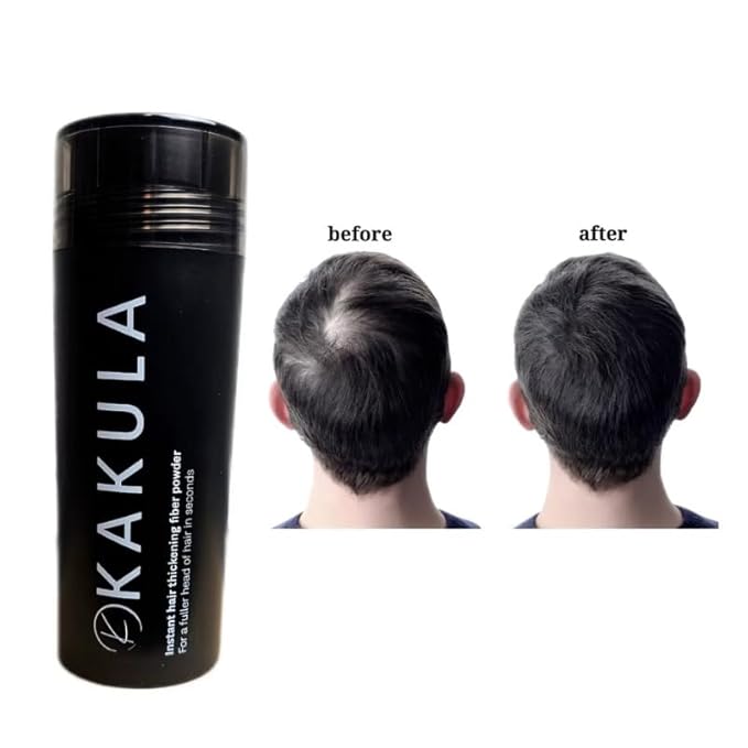 27.5G Large Keratin Hair Building Fibers – Instant Hair Thickener & Bald Spot Concealer Hair Building Fibers, Fill In Fine or Thinning Hair Instantly Thicker, Fuller Looking Hair. (Gray)