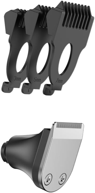 Electric Razor for Men, 7D Magnetic Detachable Electric Head Shaver, IPX7 Waterproof Wet Dry Bald Body Head Shaver, 5-in-1 Head & Body Hair Shavers for Men, for Beard Trimmer,Nose Trimmer, Head (Gray)