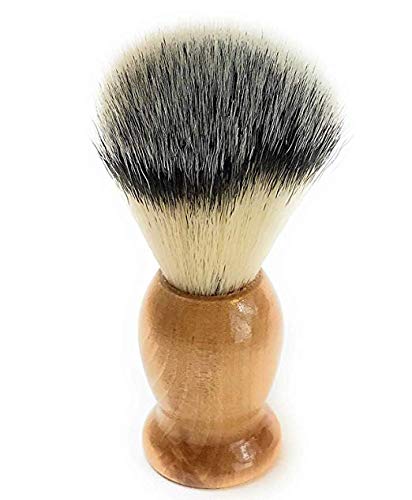 G.B.S Men's Wet Shaving Kit Pure Synthetic Hair Bristle Shave Brush, Beech Wood Shave Soap Bowl Cup with Lid Cover, Shave Ready Straight Razor with Razor stand and Natural Shaving Soap