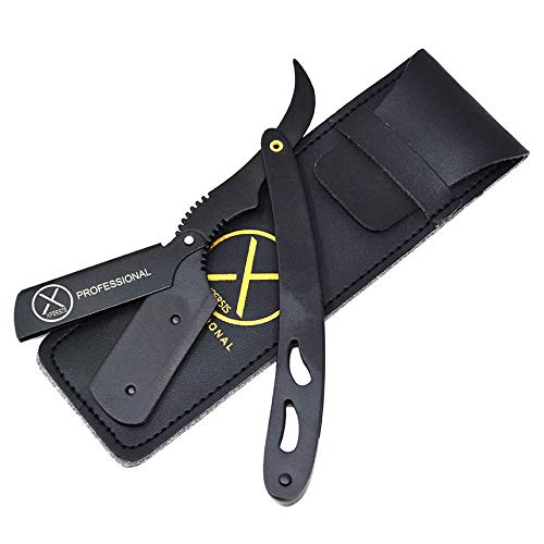 PRO 002 Professional German Made Steel Barber Straight Razor With 100 Packs Misaki Platinum Blade