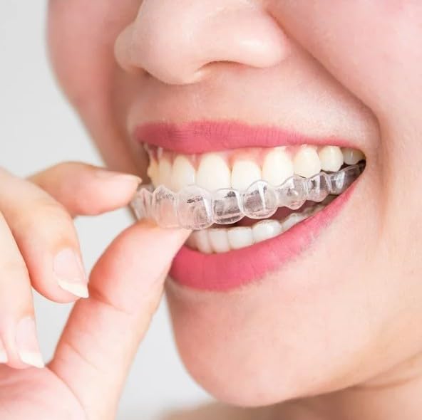 4Pcs Transparent Mouth Guard Silicone Grinding Guard Teeth,Bleaching Trays,Whitening Tray Sleeping Gum Shield for Sports Bruxism Bite Guard Easy to Use,Teeth Grinding Guards,Health Oral Care