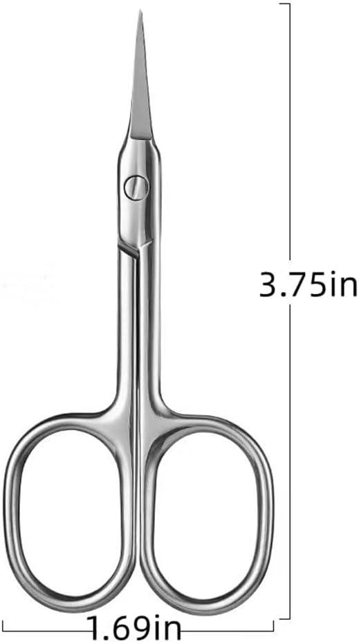 Facial Hair Small Grooming Scissors,Stainless Steel Multi-functional bending scissors,For Pruning Men Women - Eyebrow, Nose Hair, Mustache, Beard, Eyelashes, Ear