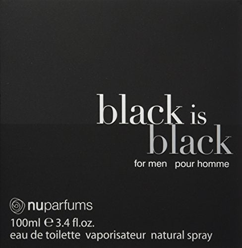Nuparfums Black is Black for Men, 3.4 Ounce edt sprau (Pack of 2)