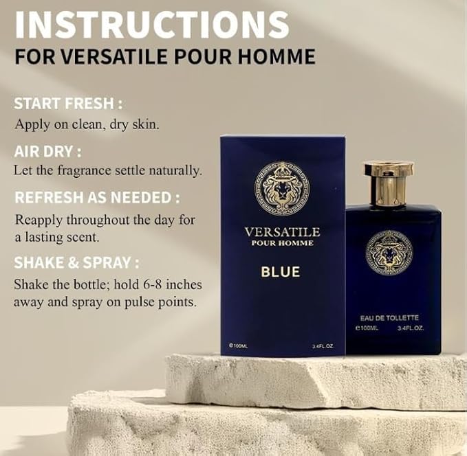 Lion Versatile Cologne for Men 3.4oz/100ml Each Scent Fresh Aromatic Floral Masculine Oriental Woody Notes Individually Boxed Fragrance for Men Pack of 5