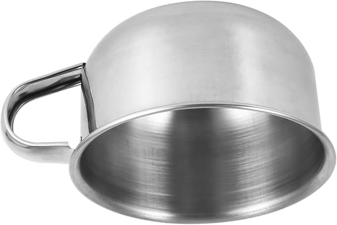 Shaving Soap Bowl, Shaving Mug, Stainless Steel Soap Bowl with Handle for Man