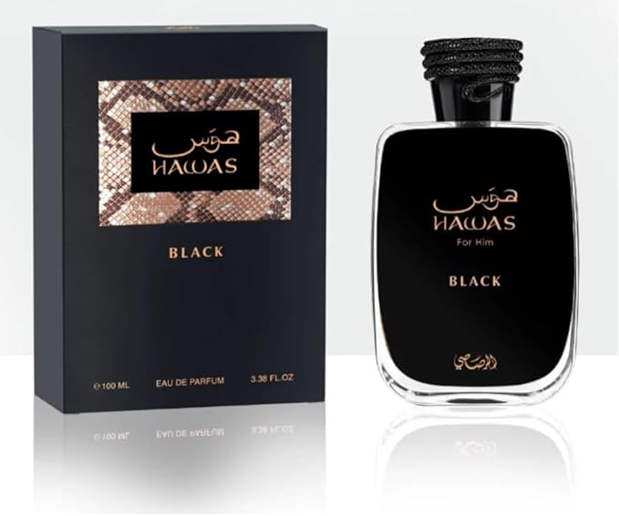 MISHAO Hawas Black for Men Eau de Parfum Spray, 3.4 Ounce Hawas Ice