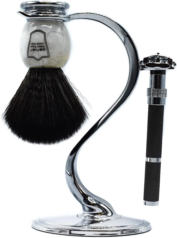 Taconic Shave's Deluxe Elegant Razor and Shaving Brush Stand - Heavyweight and Functional