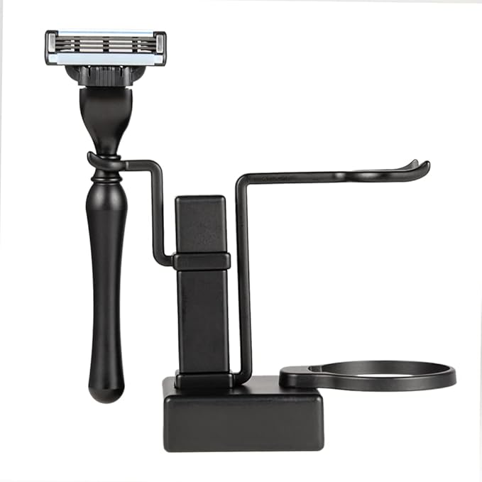 Grandslam Shaving Kit for Men, Safety Razor, Shaving Brush,Soap Cream and Stand, Stainless Steel Bowl Kit Gift Set