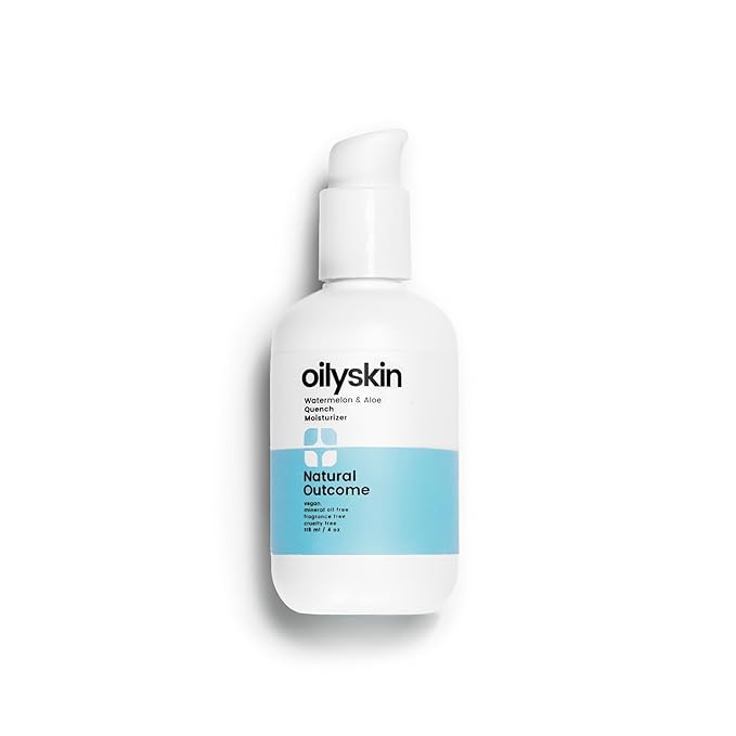 Natural Outcome Oily Skin Moisturizer | Oil Free Daily Facial Moisturizer Gel w/Hyaluronic Acid | Watermelon & Aloe Vera Hydrating Face Lotion | Non-Greasy Lotion for Oily Skin Types | 4 oz