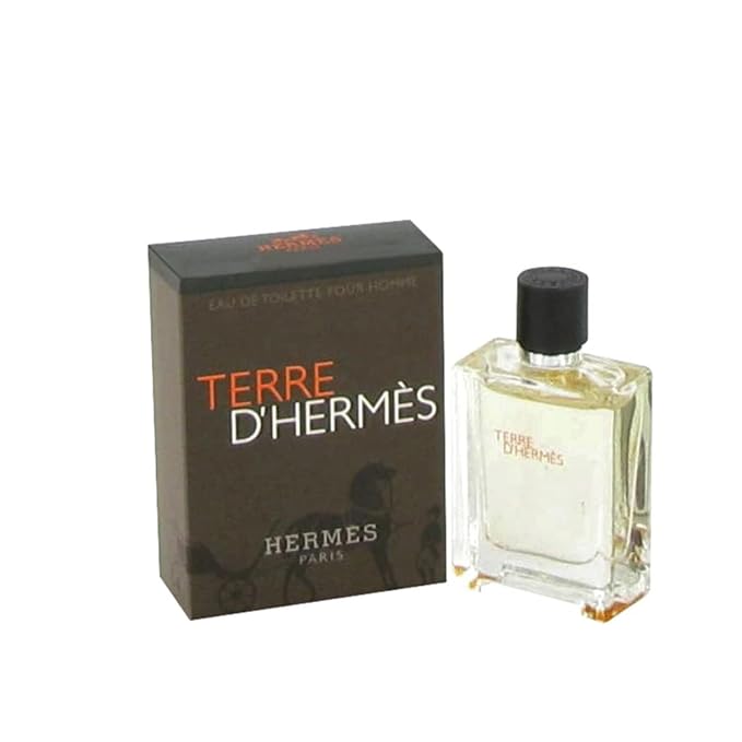 Hermès Terre D'Eau De Toilette Spray Splash Miniature for Men, 0.16 Oz/5 Ml