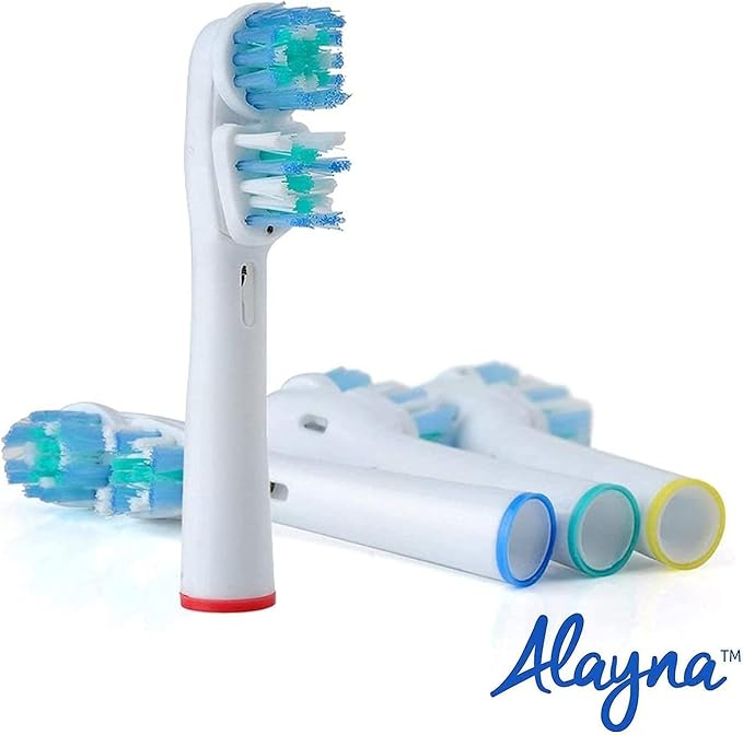 Replacement Brush Heads Compatible with OralB Braun- Best Double Clean, Pack of 8 Electric Toothbrush Replacement Heads- for Oral B Pro, 1000, 8000, 9000, Adults, Kids, Vitality, Dual Plus!