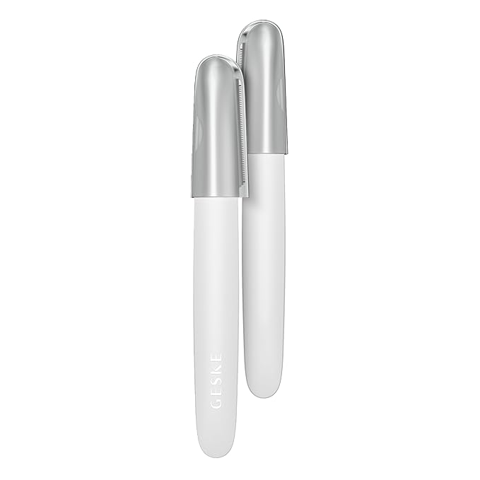 GESKE Precision Trimmer | 4 in 1 | Painless, Hygienic Hair Remover | Precise Hair Trimmer Tool | Face & Body | Men & Women | Grooming Device | Hypoallergenic, Easy-to-exchange Blades | All Skin Types