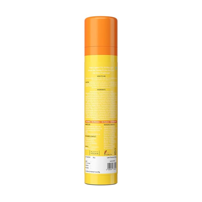 Aqualogica Glow+ Dewy Face Sunscreen with SPF 50+ & PA+++ | Blue Light Protection & No White Cast | Helps Give Glowing Skin with Papaya & Vitamin C | 1.76 Oz/50g