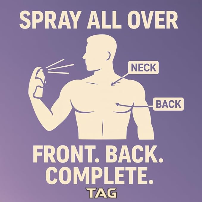 TAG Body Spray for Active Men - Dominate Scent, Long Lasting Men’s Fragrance, Strong Protection, Cologne Fragrance and Deodorant Spray in One; 3-Pack of 3.5 Oz Sprays (10.50 Ounces)