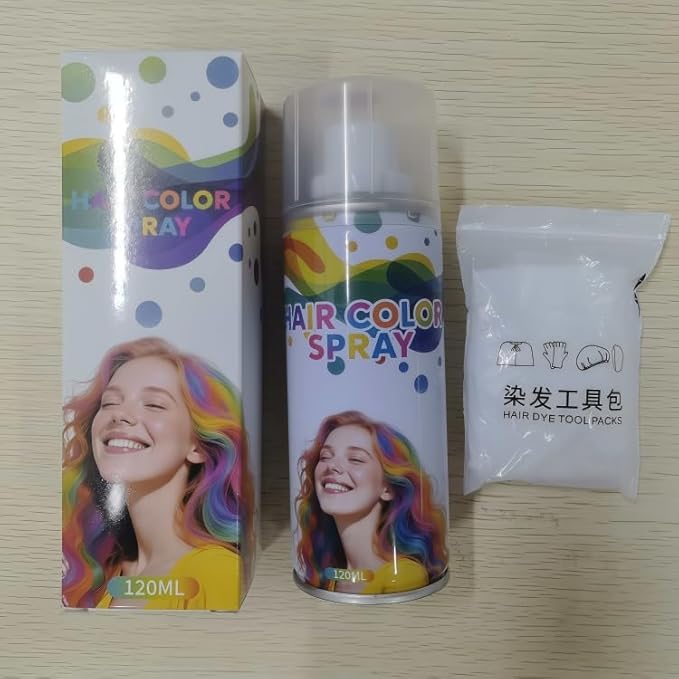 Washable Temporary Hair Color Spray Blue- Instant 1-Day Use Hair Color Wax Kit with FREE Applicator Gloves & Cap for Adults & Kids, Easy Wash Out for Halloween, Cosplay, Carnival, Sports (120 ML)