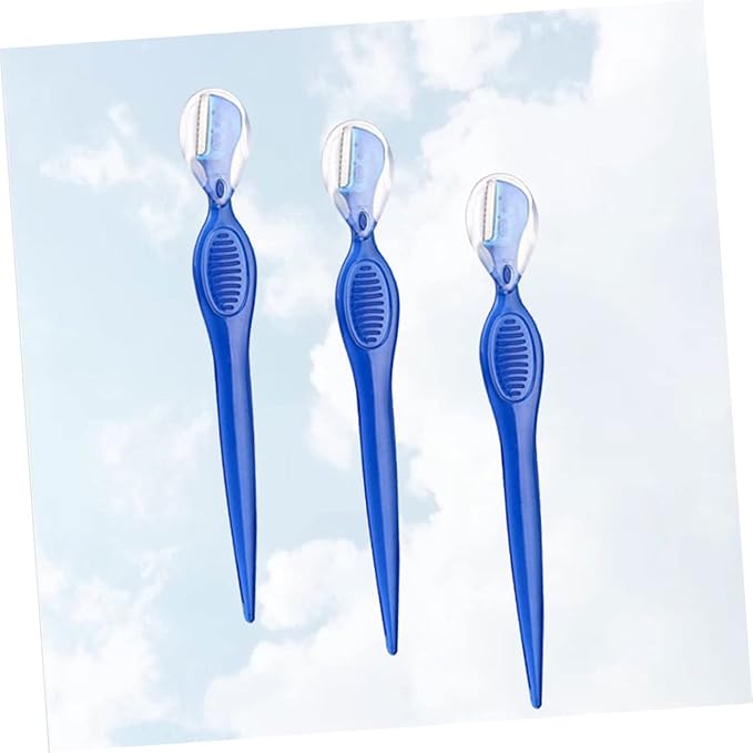 3pcs Stainless Steel Eyebrow Razors Trimmer Shaper Makeup Tools for Eyebrows Facial Hair Women Girls Ladies