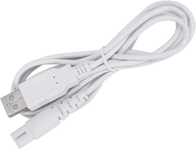 USB Charging Cable for Nicwell, Fairywill, Aquasonic, MOSPRO, Nicefeel, Zerhunt, Oralfree, Waterfloss, Tovendor, Hangsun, Initio, McNaval , Cremax and USB Charging Cord Replacement Parts ( White)…
