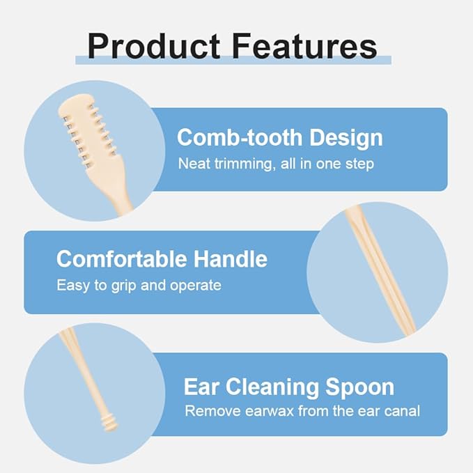 2 in 1 Nasal Hair Cutter, 2025 New Double Sided Nose Hair Knife Nostril Hair Remover Tool, Upgrade Manual 360° Rotating Nose Hair Trimmer with Ear Digger for Men, Women (Light Green X3)