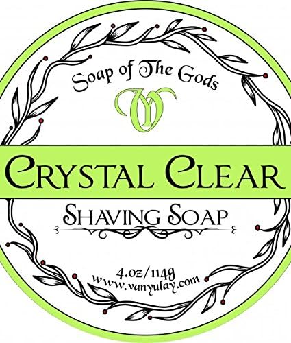 Crystal Clear Natural Shaving Soap Nourishing with Sunflower Oil 4oz