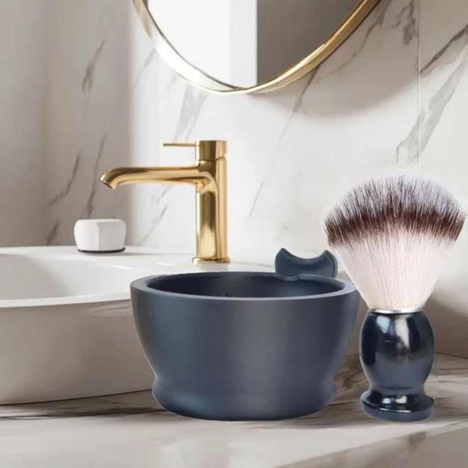 Shaving Brush Set for Men,2 in 1 Shaving Brush Set Includes Synthetic Shaving Brush and PLA Shaving Bowl (Set1)