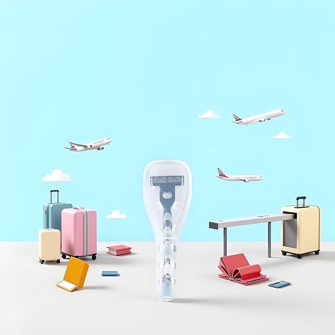 Portable Travel Razor Cover Case, Transparent Plastic Shaver Holder Protector Organizer, for Men's Manual Razors and Electric Shaver Accessories Razor Travel Case