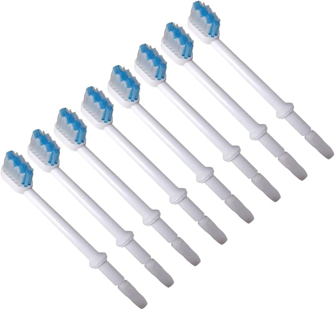 3sets Replacement Brush Heads Compatible with Water Toothpicks Durable and Efficient for Deep Cleaning Between Teeth and Below Gumline 8pcs*3