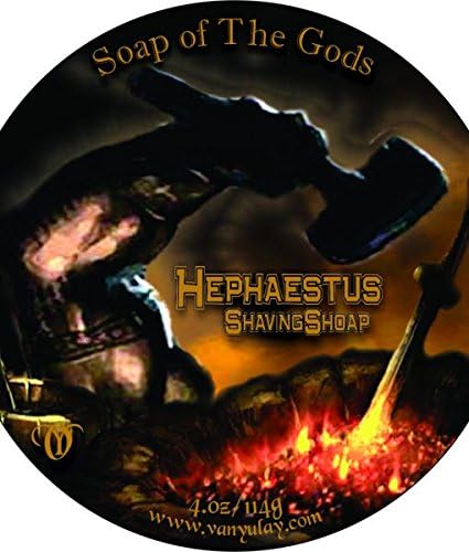 Hephaestus - Shaving Soap with Cocoa Butter and Olive Oil. Nourishing and Moisturizing for Men and Women,