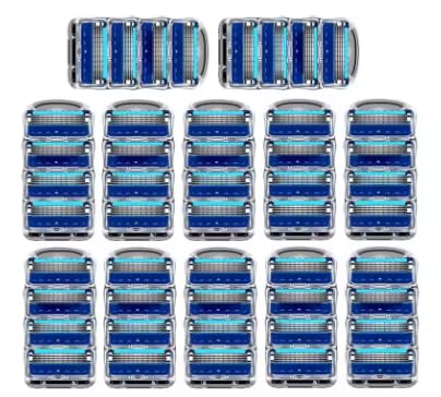 Premium 5-Blade Razor Refills – Compatible with Most 5-Blade Handles – Smooth Shaving – 12 Pack